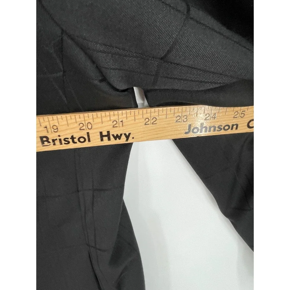 Criscione Women Blazer L Jacket Black Rhinestone Sparkle Grid Evening Dressy